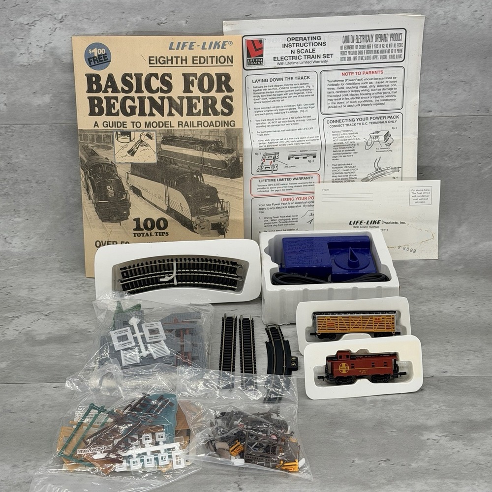 Life-Like Trains "Little Joe" N-Scale Electric Train Set Vintage partial Set